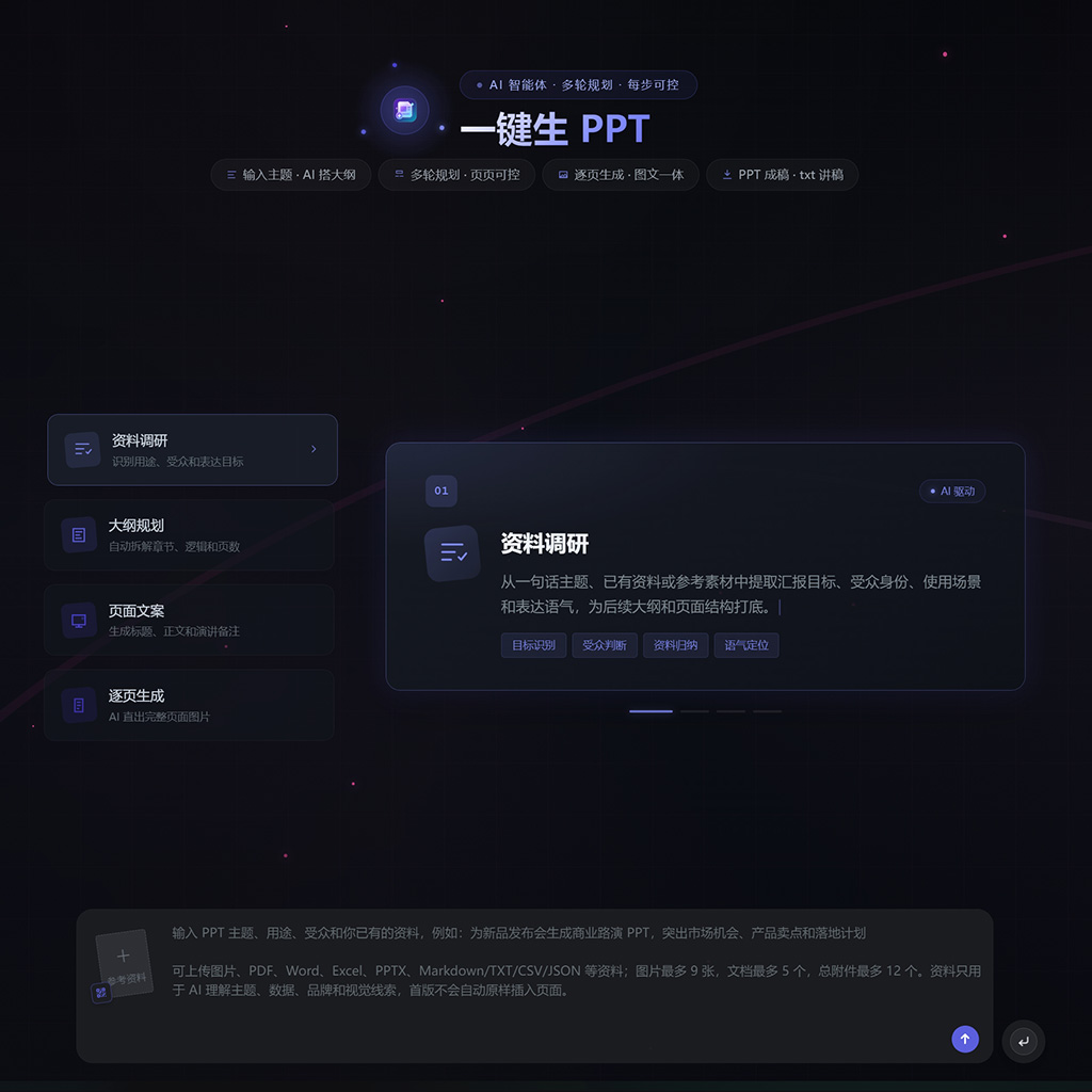 一键智能生PPT示范